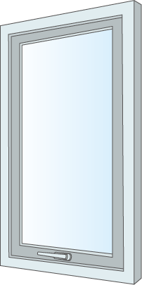 Closed Position awning window closed