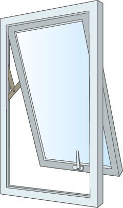 Open Position awning window open