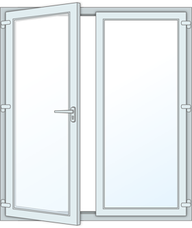 french door partially open